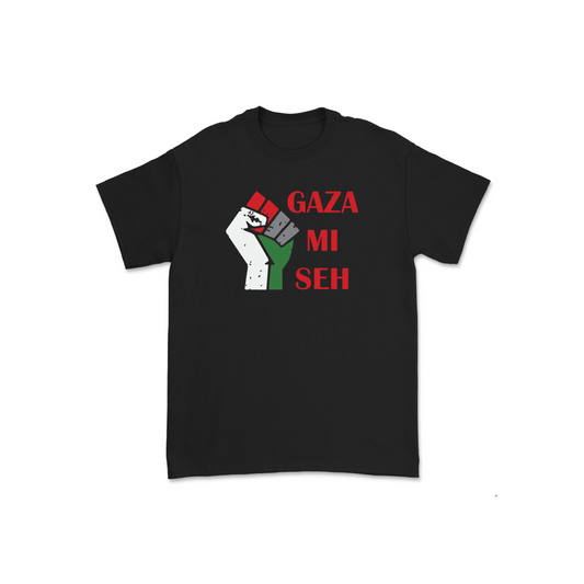 GAZA MI SEH - Unisex Black T-shirt