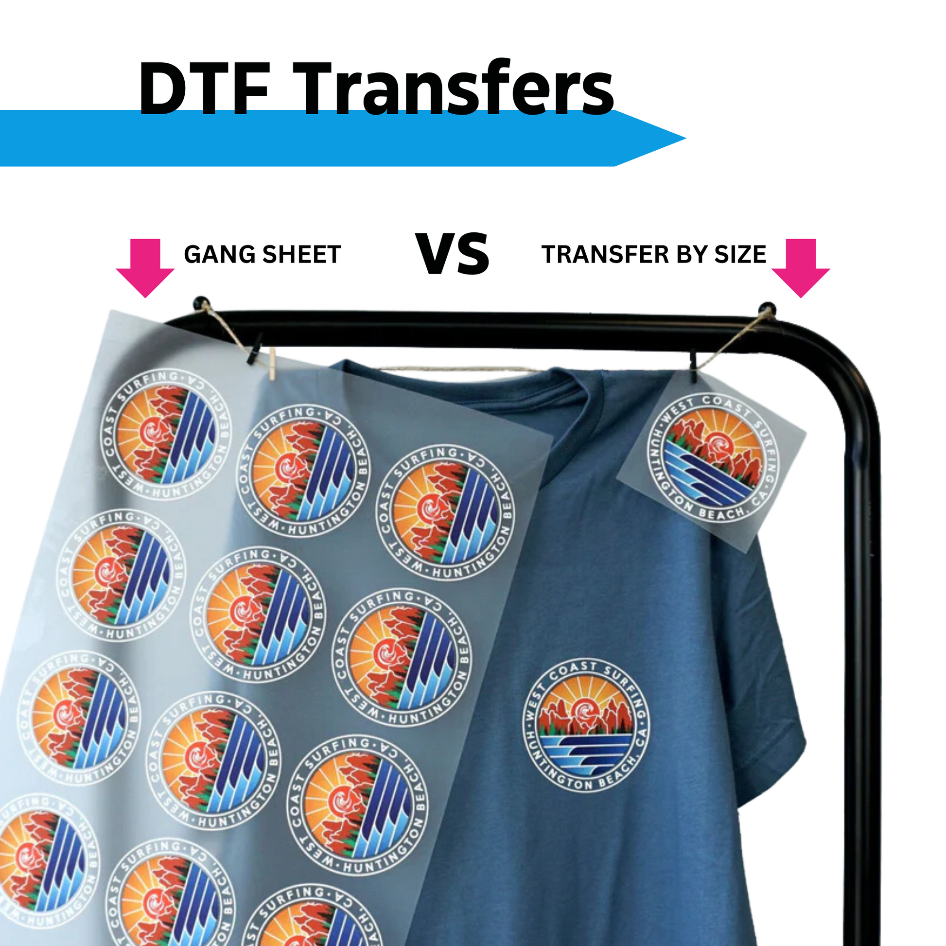 DTF Transfers DTF transfers ready for press DTF Gang Sheet Heat Transfer  22x12in