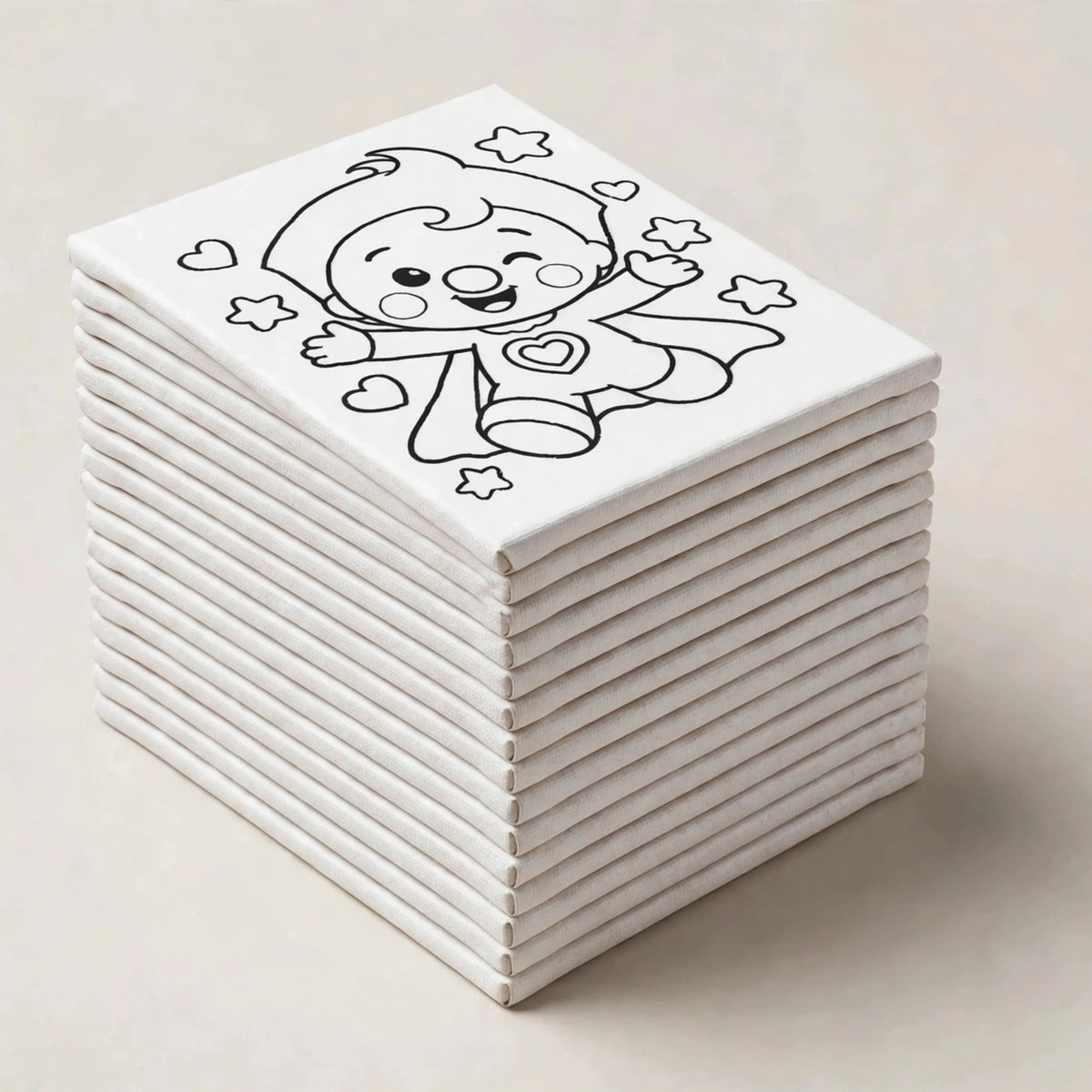 Stack of 4x6 mini canvas party favors